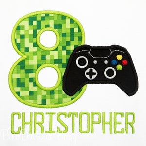 Gamer Birthday Shirt, Boys Game Controller Birthday Shirt, 9th Birthday, Personalized, Video Game, Gamer Shirt, Any Age and Colors