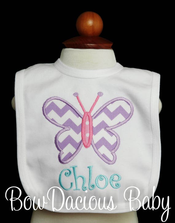 Butterfly Birthday Bib, Butterfly First Birthday Bib, Butterfly Kisses Bib, Girls Birthday Bib, Custom You Pick the Fabrics, Butterfly Party Il_570xn