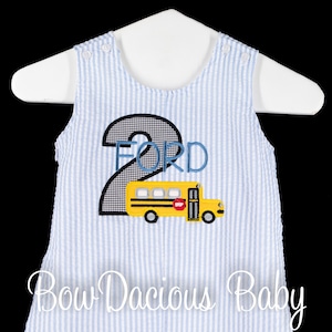 Bus Birthday Outfit, School Bus Birthday Outfit, Birthday Boy Jon Jon, Personalized Jon Jon, Custom, YOU PICK
