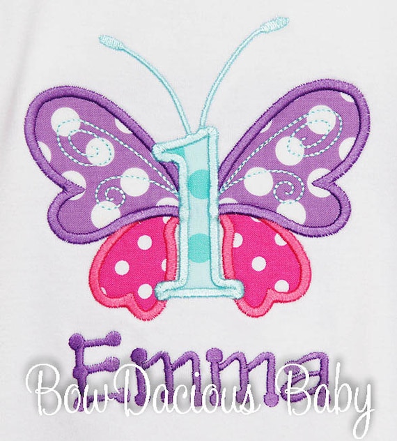 Girl's Butterfly Birthday Shirt, Butterfly Shirt, Butterfly Kisses Birthday Shirt or Bodysuit, Custom Butterfly Birthday Shirt Il_570xn
