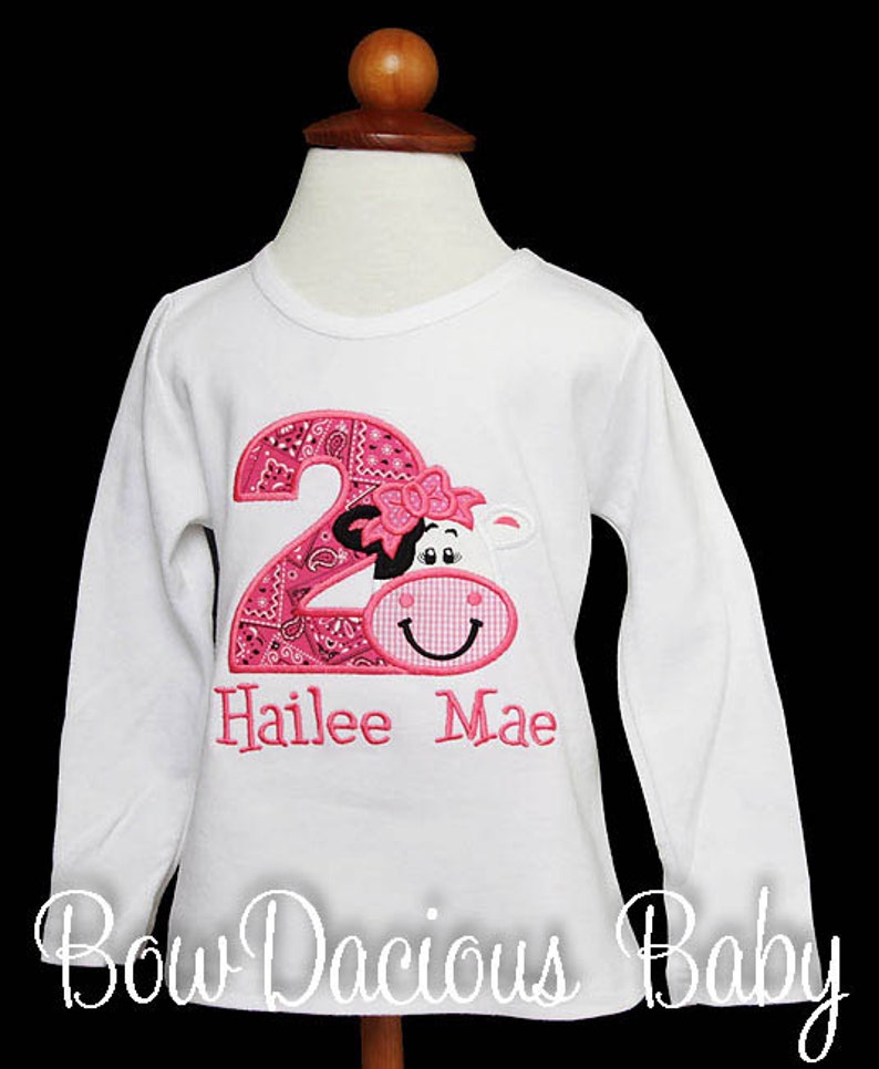 Girls Cow Birthday Shirt Girl Farm Birthday Shirt Pink Cow Etsy