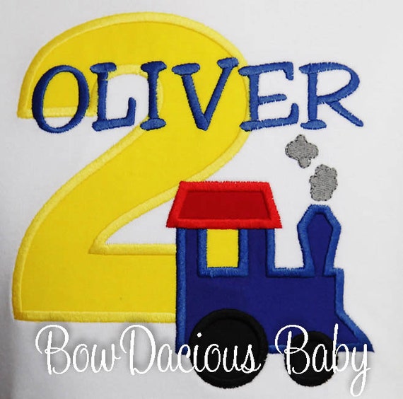 Train Birthday Shirt, Boys Birthday Shirt, Toddler Train Birthday Shirt, Train Number, Personalized Birthday Shirt, Custom, 2nd Birthday Il_570xn