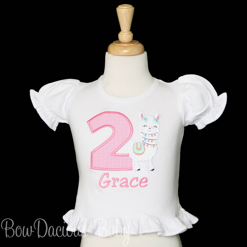 Boho Birthday Girl Birthday Outfit Llama Birthday Party Custom 1st 2nd 3rd Any Age Llama Birthday Shirt