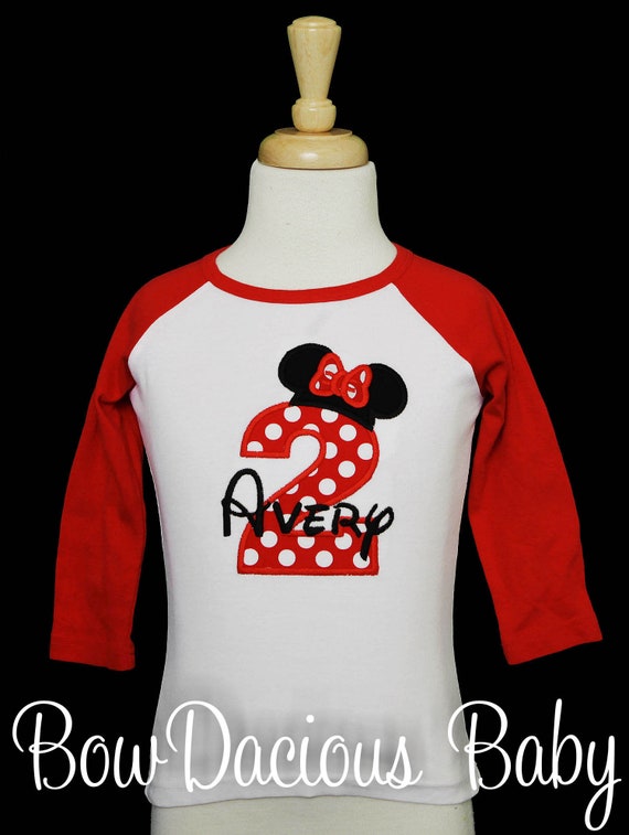 minnie mouse custom birthday shirts
