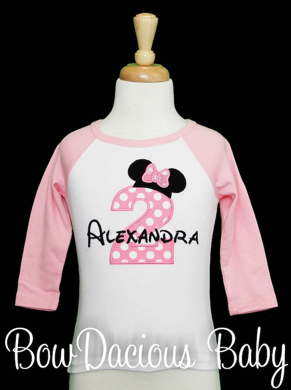 Minnie Mouse Second Birthday Shirt, 2nd Birthday Shirt, 2 Years Old, I'm Twodles shirt, Minnie Mouse Theme Party, Custom Any Age/Colors Il_570xn