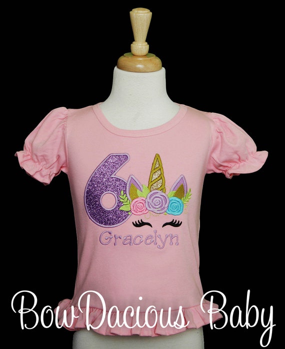 Unicorn Birthday Shirt, Custom Il_570xn