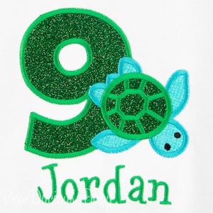 Turtle Under the Sea Birthday Shirt, Girls Sea Turtle Birthday Shirt, Personalized Birthday Shirt, Ocean Party, First Birthday, CUSTOM