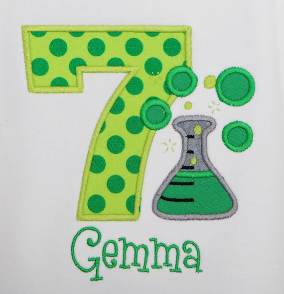 Science Birthday, Girls Birthday Shirt, Science Party, Mad Scientist Party, Mad Scientist Shirt, Scientist Birthday, Custom, ANY AGE/COLORS Il_570xn