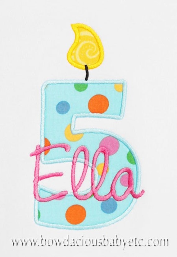 Personalized Girls Birthday Shirt, Candle Number, Monogrammed, Custom, Girls Birthday, Shirt, Tank, Bodysuit, Romper Il_570xn