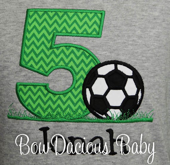 Boys' Soccer Birthday Shirt, Birthday Soccer Shirt, Boys or Girls, Any Age, Custom Made To Your Specifications, 1st, 2nd, 3rd, 4th, 5th, 6th Il_570xn