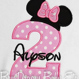 Minnie Mouse Birthday Number Shirt, Minnie Birthday Shirt, Minnie Mouse Birthday Shirt, Custom Minnie Mouse Birthday Shirt, Personalized