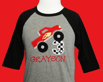 Monster Truck Birthday Shirt, Monster Truck shirt, Monster Truck Party Monster, Truck Birthday, Monster Trucks, Any Age/Colors, Custom