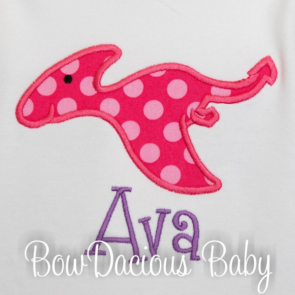 Pterodactyl Dinosaur Shirt, Jurassic Animal, Cute Shirt, Girls Pterodactyl Shirt, Dino Birthday Theme, Custom, Appliqued, Embroidered