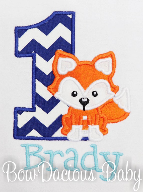 Fox Birthday Shirt, Fox First Birthday Shirt, Personalized Fox Shirt, Custom, Any age, Any Colors Il_570xn