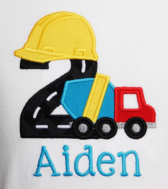 Cement Truck Birthday T-shirt, Truck Birthday Shirt or Bodysuit Personalized Shirt, Toddler Truck Shirt, Boys Birthday Shirt, Custom, Party Il_570xn