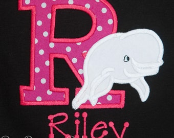 Whale Shirt, Beluga Whale Shirt , Ocean Shirt, Beach Shirt, Beach, Girls Summer Shirt, Aquarium Shirt, Personalized, Embroidered