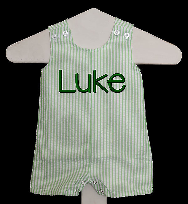 Monogrammed Boys Jon Jon, Monogrammed Seersucker Baby Outfit, Baby Boy Jon Jon, Toddler, Seersucker Romper, Personalized Summer Outfit