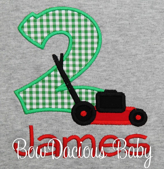Lawn Mower Birthday Shirt, Short sleeves, Long Sleeves,Raglan Baseball shirt, Any Age and Name, Pick Your Colors, Custom, Personalized Il_570xn