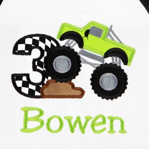 Monster Truck Shirt, Custom Monster Truck Birthday Shirt, Family Birthday Shirt, Custom, Any Colors, Embroidered, Personalized