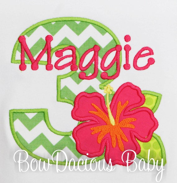 Hibiscus Birthday Shirt, Custom Il_570xn