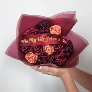 Eternal Satin Rose Bouquet (One Dozen)