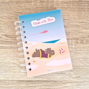 Cuaderno espiral A6 - Potam à la Mer | Hipopótamo | Cuaderno | Papelería Kawaii | Hecho a mano | Papelería creativa linda | Computadora portátil