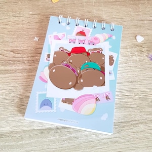 A6 Spiralnotizbuch - Van Holidays | Nilpferd | Notizbuch | Kawaii Briefpapier | Handgefertigt | Süßes Briefpapier | Notizbuch