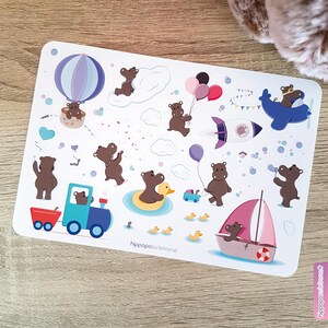 Planche de Stickers - Le Voyage de Potam | Hippopotame | Papeterie Kawaii | Mignon | Bujo | Planner | Scrapbooking | Feuille d'Autocollants