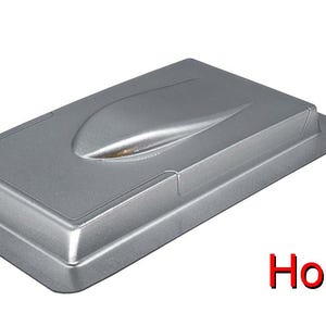 May include: A silver-colored car hood with a raised, curved design. The hood is labeled "Hood 1".