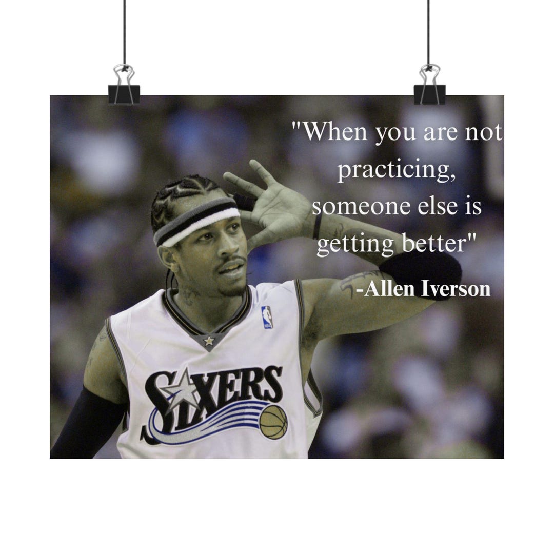 Allen Iverson Quote Poster: Motivational Basketball Art Print - Etsy