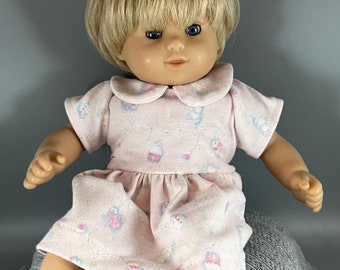 Pink Knit Doll Dress: Fits 14-16 Inch Dolls