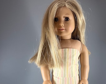 Striped Pastel Color Romper Fits American Girl and 18 Inch Dolls