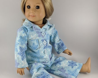 Snowflake PJs Fits American Girl and 18 Inch Dolls