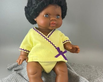 Diaper and Diaper Shirt for 12-14 Inch Baby Dolls Such as Minikane dolls and Baby So Beautiful dolls