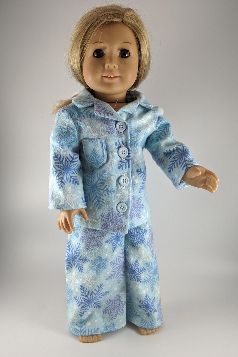 Snowflake Pjs Fits American Girl and 18 Inch Dolls Etsy