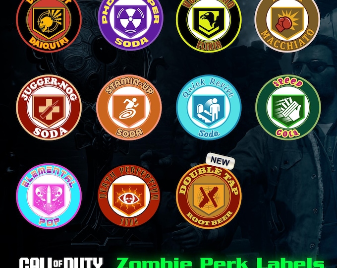 COD Zombie Perk Labels - Etsy