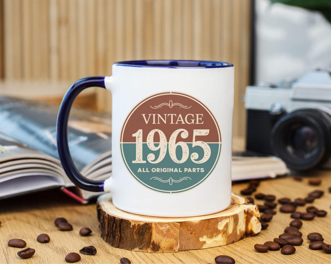 Mug anniversaire homme 60 ans – Vintage, original, 1966