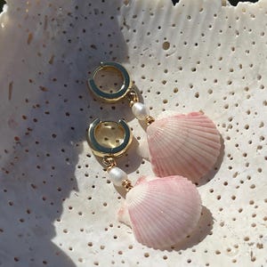 Calico Shell Earrings | Gold-Filled & Tarnish Resistant