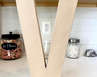 16 Inch Paper Mache Letters Numbers A to Z Paper Mache Numbers DIY Letters Cardboard Letter Birthday Party Sorority Bridal Shower Wedding