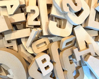 16 Inch Paper Mache Letters Numbers A to Z Paper Mache Numbers DIY Letters Cardboard Letter Birthday Party Sorority Bridal Shower Wedding