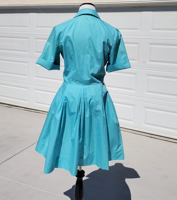 Light Blue Sears Fashions 50's Fit and Flare Shir… - image 2