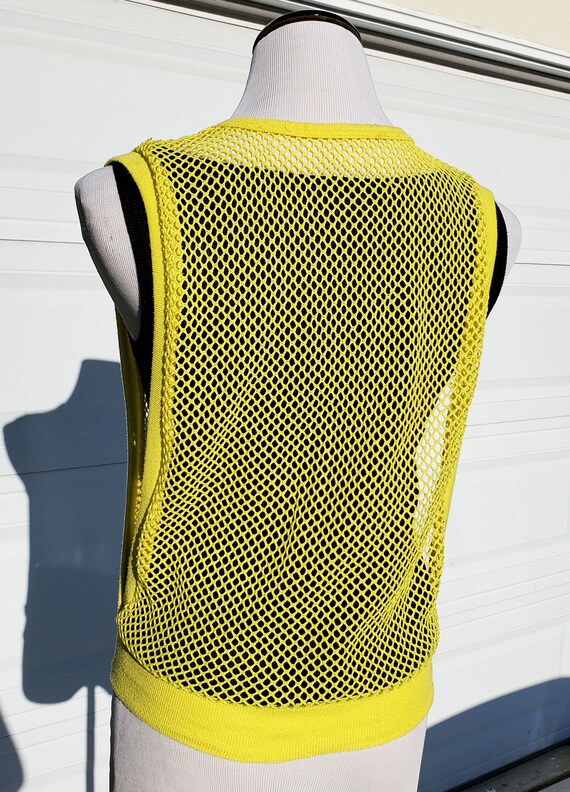 80's Neon Yellow and Black Unisex Tank Top Gem