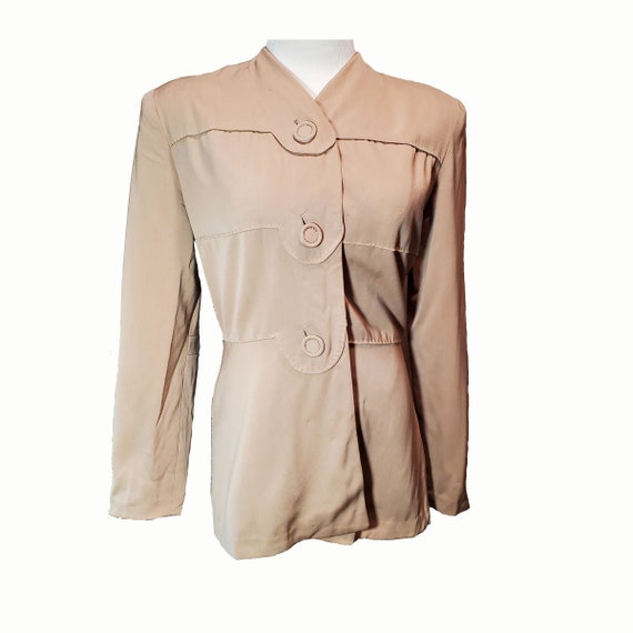 Gabardine 1940's Women's Jacket Blazer - image 1