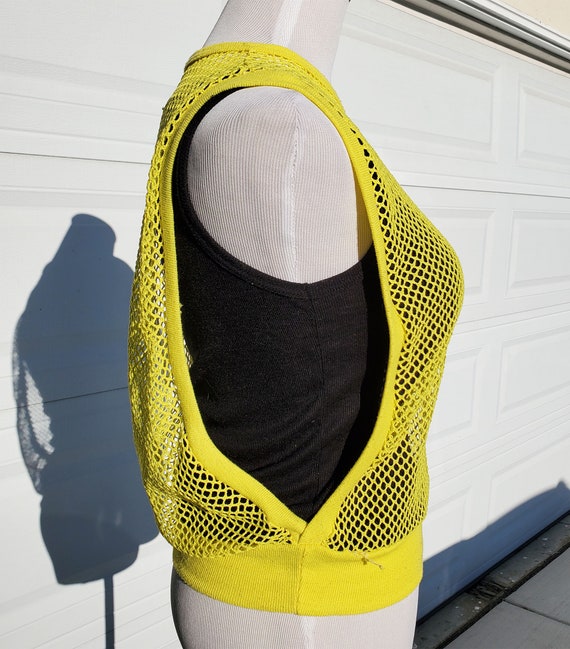 80's Neon Yellow and Black Unisex Tank Top Gem