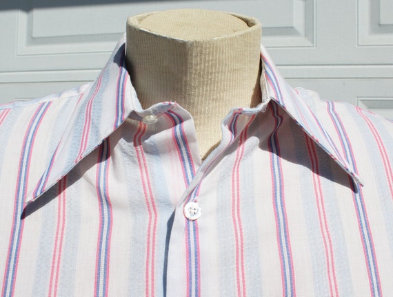 60's 70's Striped Gino Fabrini Men's Shirt - Gem