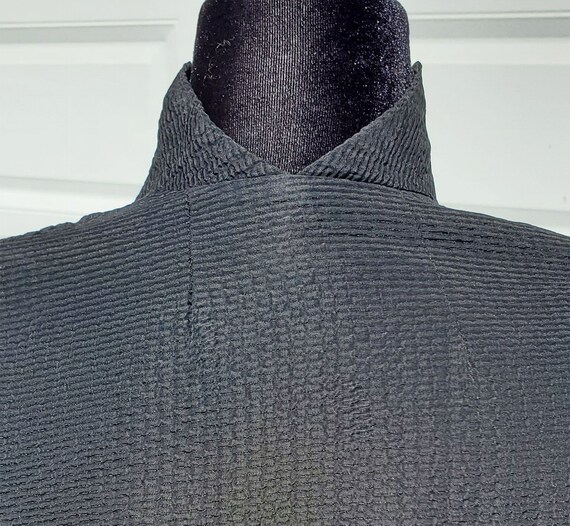 Black 40's Textured Pencil Dress - image 4