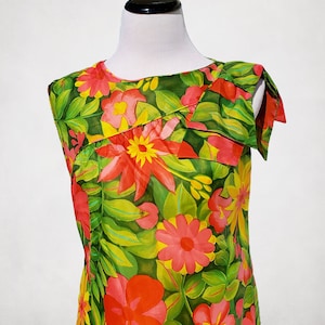 60er Jahre Waltah Clarke Hawaiianisches Tiki Kleid