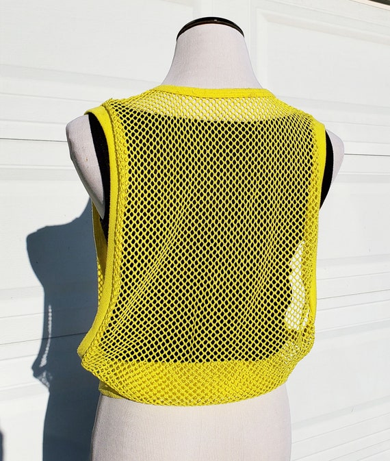 80's Neon Yellow and Black Unisex Tank Top Gem