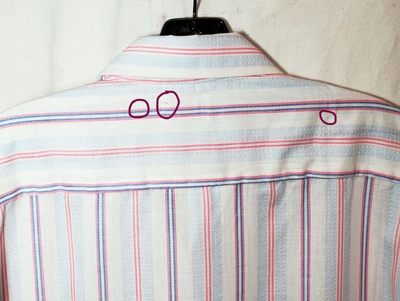 60's 70's Striped Gino Fabrini Men's Shirt - Gem