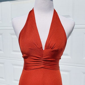 70's Disco Halter Pantsuit by Factory